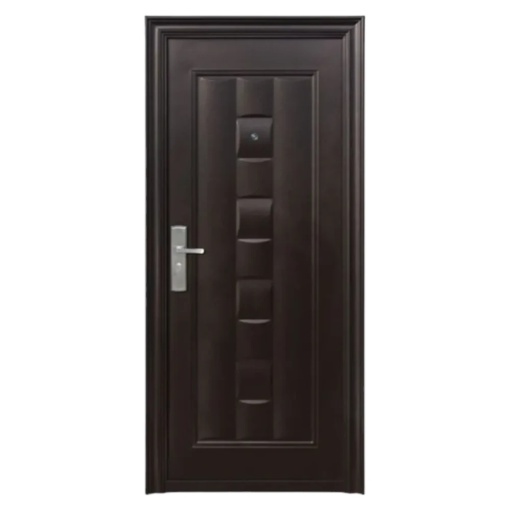 Novo Doors ND137 метална външна врата с изолация и дупчица, ляво отваряне, дясно, 1 крило, няколко размера, 0,5/0,7 мм плоскост, с включени панти и дръжка, 5-7 см каса, за къщи