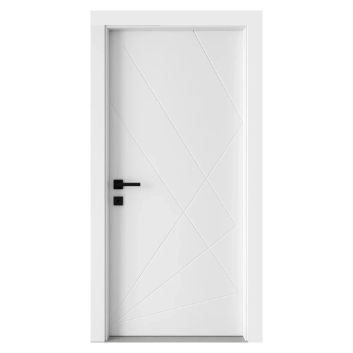 Novo Doors NDF06 LUX PREMIUM SOFT TOUCH интериорна врата от MDF, масивна дървена рамка, КОМПЛЕКТЕН КОМПЛЕКТ, ВКЛЮЧЕН 10 см регулируем ограничител на вратата, первази от двете страни