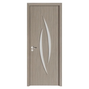 Интериорна MDF врата с рамка от масивно дърво Novo Doors ND100 в сив цвят