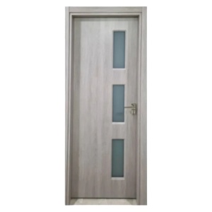Интериорна MDF врата с рамка от масивно дърво Novo Doors ND316 в сив цвят