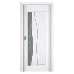 Usa de interior din MDF cu cadru din lemn masiv Novo Doors ND07 de culoare Alba