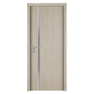 Интериорна врата от MDF с рамка от масивно дърво Novo Doors ND04 в сив цвят