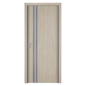 Интериорна врата от MDF с рамка от масивно дърво Novo Doors ND08 в сив цвят