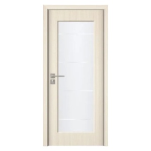 Интериорна MDF врата с рамка от масивно дърво Novo Doors ND110-1 в сив цвят