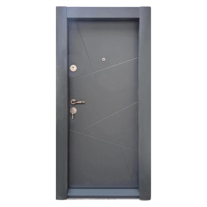 Usa metalica de apartament Novo Doors NDS15 de culoare Gri antracit cu deschidere pe Stanga