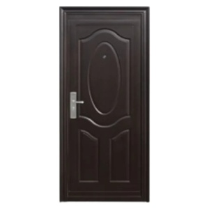 Външна метална врата Novo Doors ND141, кафяво чукнато покритие, отваряне отляво