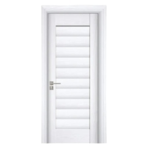 Usa de interior din MDF cu cadru din lemn masiv Novo Doors ND01 de culoare Alba