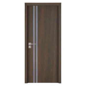 Интериорна врата от MDF с рамка от масивно дърво Novo Doors ND08 в сив цвят