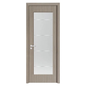 Интериорна MDF врата с рамка от масивно дърво Novo Doors ND110-1 в сив цвят