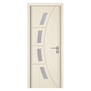 Интериорна MDF врата с рамка от масивно дърво Novo Doors ND508 в сив цвят