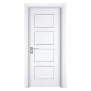 Интериорна врата от MDF с рамка от масивно дърво Novo Doors ND82 в бял цвят