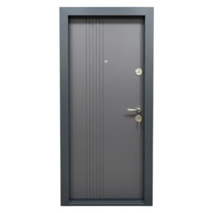 Usa metalica de apartament Novo Doors NDS30 de culoare Gri antracit cu deschidere pe Stanga