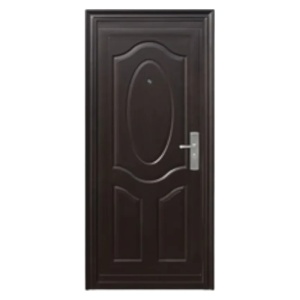 Външна метална врата Novo Doors ND141, кафяво чукнато покритие, отваряне отляво