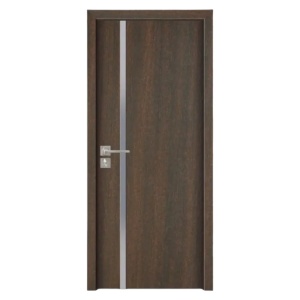 Usa de interior din MDF cu cadru din lemn masiv Novo Doors ND04 de culoare Gri