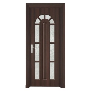 Интериорна MDF врата с рамка от масивно дърво Novo Doors ND108 в цвят орех