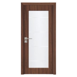 Интериорна MDF врата с рамка от масивно дърво Novo Doors ND110-1 в сив цвят