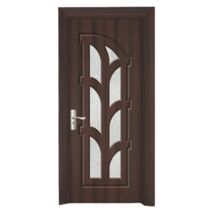 Интериорна MDF врата с рамка от масивно дърво Novo Doors ND308 в цвят орех