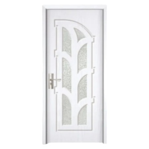 Интериорна MDF врата Novo Doors ND308, рамка от масивно дърво, матирано стъкло, пълен комплект, каса, включени дръжки и панти