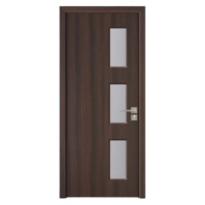 Интериорна MDF врата с рамка от масивно дърво Novo Doors ND316 в сив цвят
