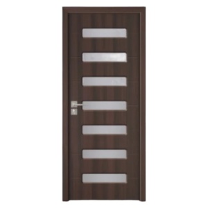 Интериорна MDF врата с рамка от масивно дърво Novo Doors ND318 в сив цвят