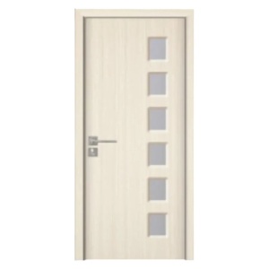 Интериорна MDF врата с рамка от масивно дърво Novo Doors ND319 в сив цвят