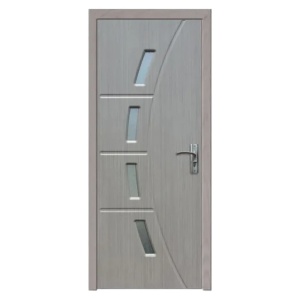 Интериорна MDF врата с рамка от масивно дърво Novo Doors ND508 в сив цвят