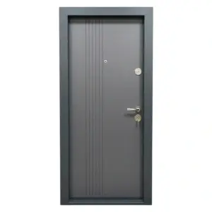 Usa metalica de apartament Novo Doors NDS30 de culoare Gri antracit cu deschidere pe Stanga