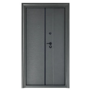 Usa metalica dubla de exterior Novo Doors ND50D, de culoare Gri Antracit, cu deschidere pe Stanga