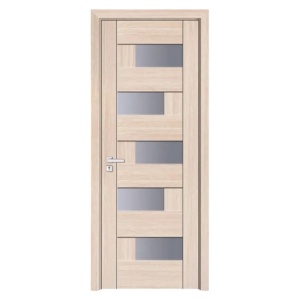 Интериорна врата от MDF с рамка от масивно дърво Novo Doors ND05 в сив цвят