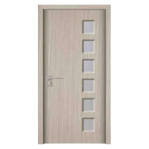 Интериорна MDF врата с рамка от масивно дърво Novo Doors ND319 в сив цвят