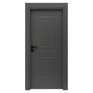 Интериорна MDF врата с рамка от масивно дърво Novo Doors NDF22 LUX PREMIUM SOFT-TOUCH в цвят антрацитно сиво