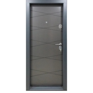 Usa metalica de apartament Novo Doors NDS310 de culoare Gri antracit cu deschidere pe Stanga