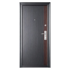 Usa metalica de exterior Novo Doors ND44, de culoare Gri Wenge, cu deschidere pe Stanga