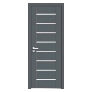 Usa de interior din MDF cu cadru din lemn masiv Novo Doors ND11 de culoare Gri Antracit