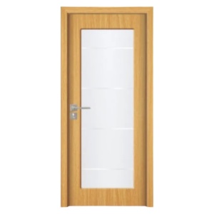 Интериорна MDF врата с рамка от масивно дърво Novo Doors ND110-1 в сив цвят