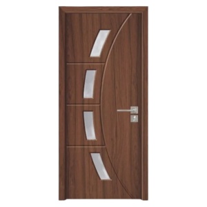 Интериорна MDF врата с рамка от масивно дърво Novo Doors ND508 в сив цвят