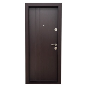 Usa metalica de apartament Novo Doors NDS31 de culoare Wenge cu deschidere pe Stanga