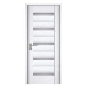 Интериорна MDF врата Novo Doors ND02 LUX PREMIUM, рамка от масивно дърво, пълен комплект, включена регулируема каса 10 см, первази от двете страни