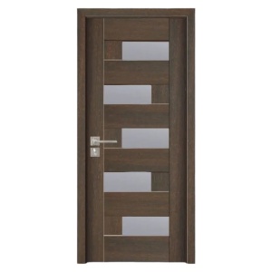 Интериорна врата от MDF с рамка от масивно дърво Novo Doors ND05 в сив цвят