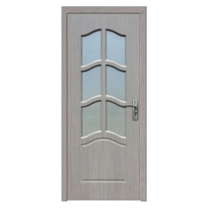 Интериорна MDF врата с рамка от масивно дърво Novo Doors ND109 в сив цвят