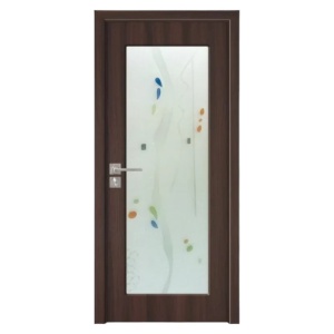 Интериорна MDF врата с рамка от масивно дърво Novo Doors ND110 в сив цвят
