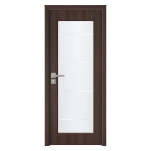 Интериорна MDF врата с рамка от масивно дърво Novo Doors ND110-1 в сив цвят