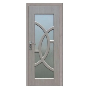 Интериорна MDF врата с рамка от масивно дърво Novo Doors ND309 в сив цвят