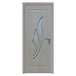 Интериорна MDF врата с рамка от масивно дърво Novo Doors ND310 в сив цвят