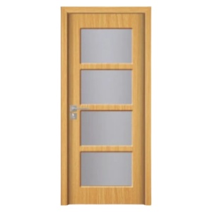 Интериорна MDF врата с рамка от масивно дърво Novo Doors ND317 в сив цвят