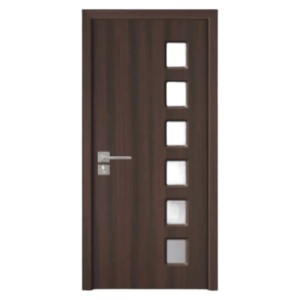 Интериорна MDF врата с рамка от масивно дърво Novo Doors ND319 в сив цвят