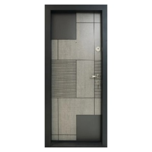Usa metalica de apartament Novo Doors NDS17 de culoare Gri antracit cu deschidere pe Stanga