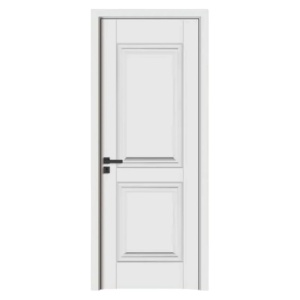 Usa de interior din MDF cu cadru din lemn masiv Novo Doors ND12 de culoare Alb mat