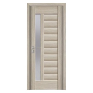 Usa de interior din MDF cu cadru din lemn masiv Novo Doors ND03 de culoare Gri