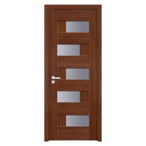 Usa de interior din MDF cu cadru din lemn masiv Novo Doors ND05 de culoare Gri